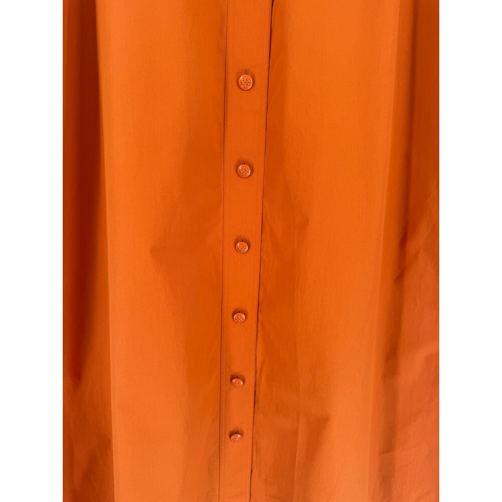 Tory Burch Artist Dress Tuscan Orange Size 4 NWT Cotton POplin $428 - Picture 5 of 13